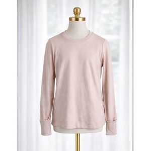 Athleta Girl Uptempo Top Long Sleeve Pink Girls Size Large L/12 Activewear